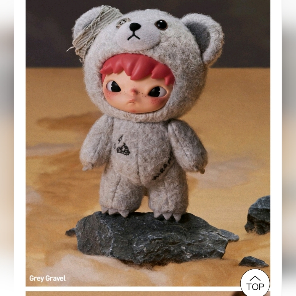 Pop Mart Hirono Hidden Road Vinyl Plush Grey Gravel - Picture 2 of 6